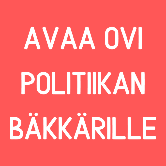 OVI ON AUKI, TILAA BÄKKÄRI!