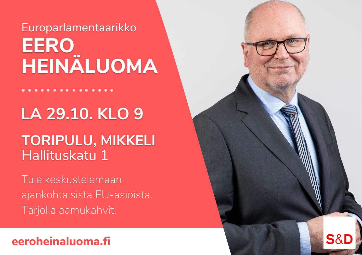 Eero Heinäluoma Mikkelissä 29.10.2022